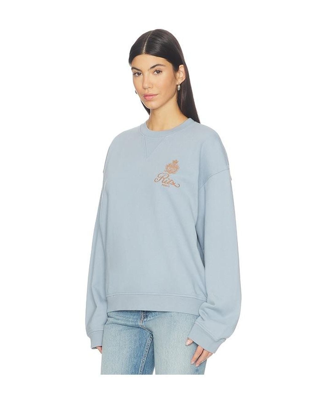 FRAME Blue The Ritz Unisex Sweatshirt