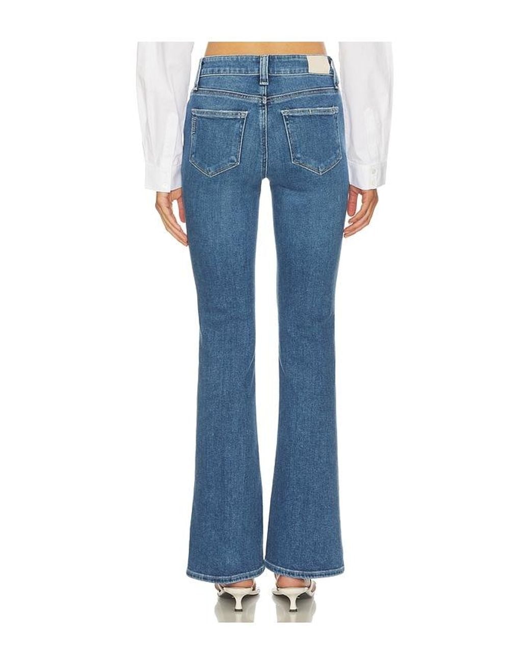 PAIGE Blue High Rise Laurel Canyon Bootcut Jeans