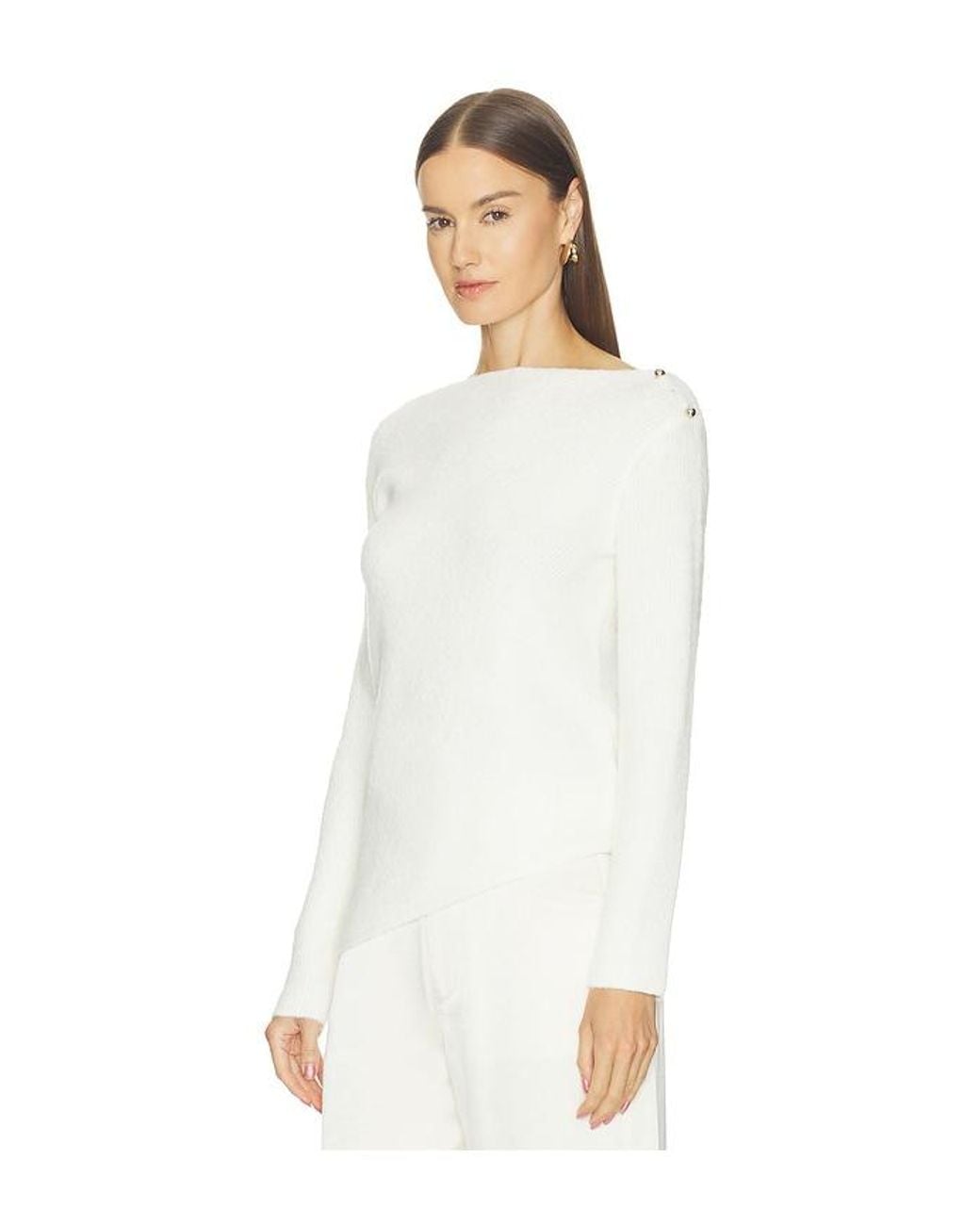 Line & Dot White Jess Sweater