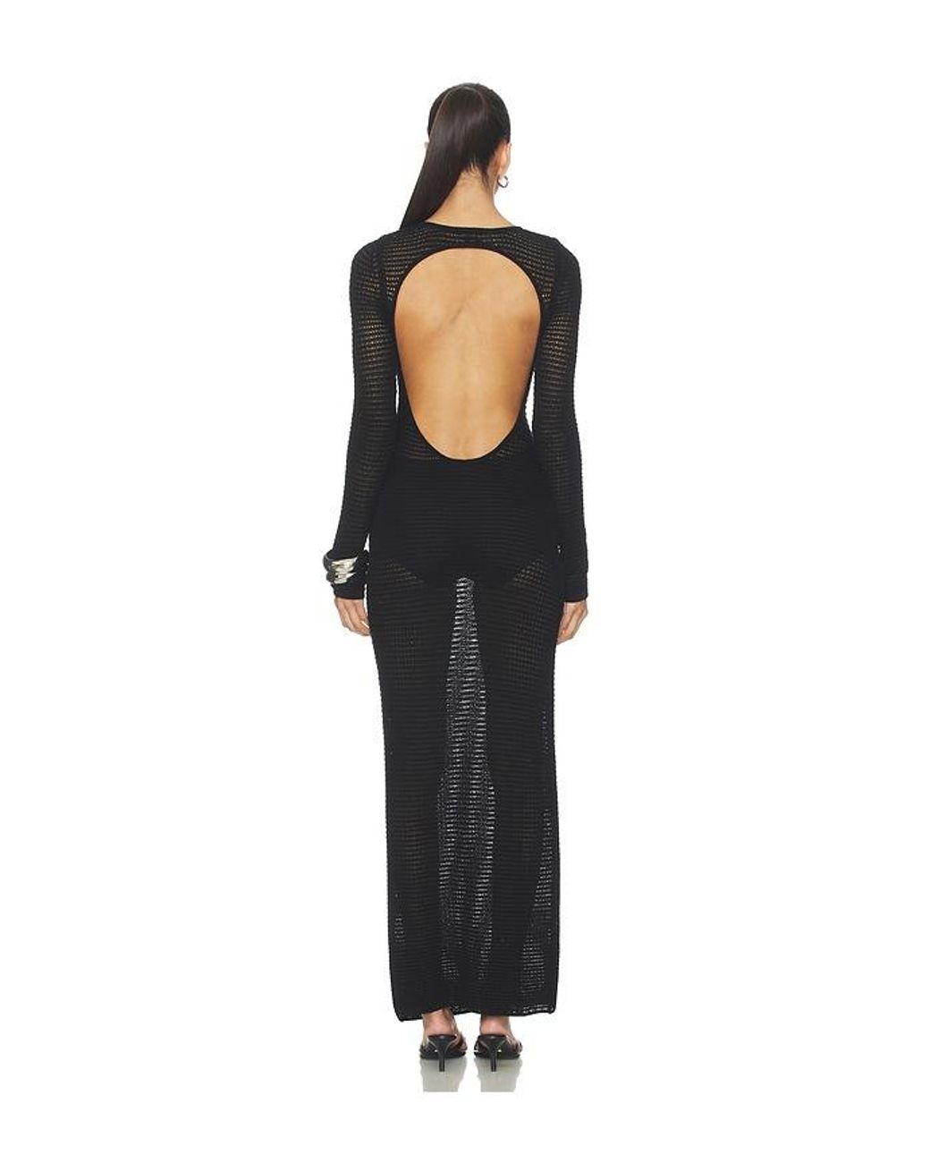 Lovers + Friends Black Evette Knit Maxi Dress