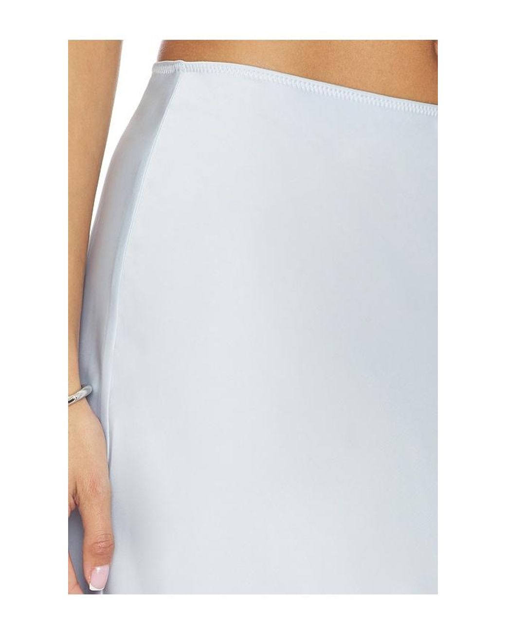 RUE SOPHIE White Alva Lace Hem Skirt
