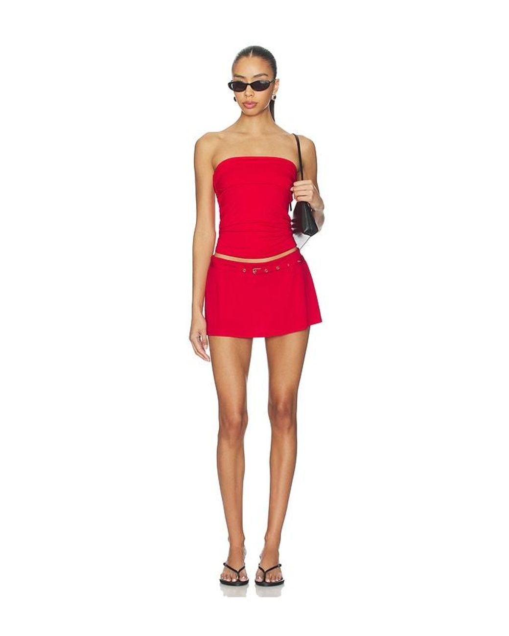 geel Red X Revolve Mila Tube Top