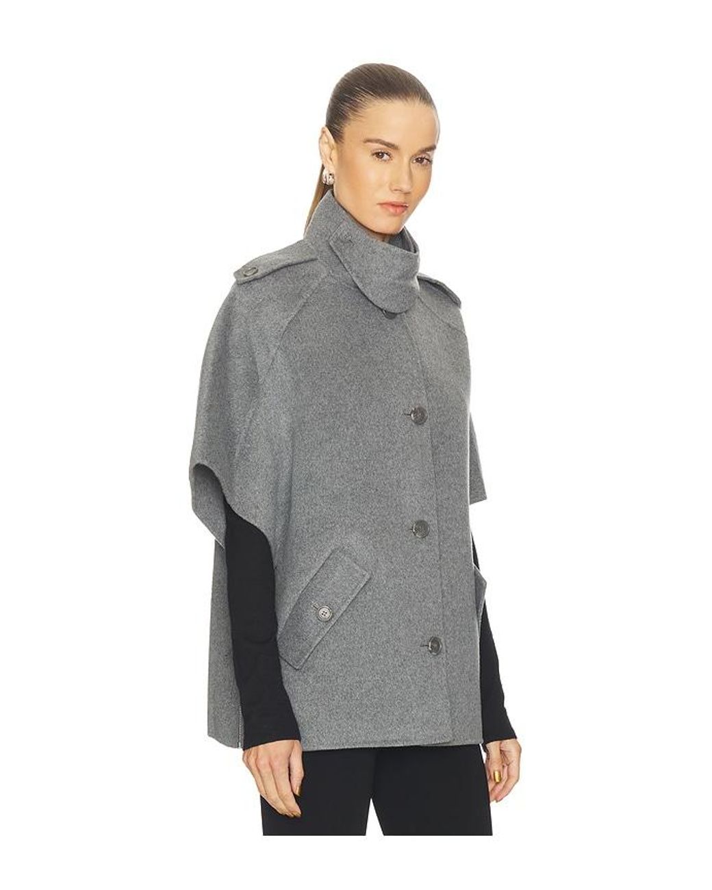 Jonathan Simkhai Gray Jacke Im Cape-Stil Jones