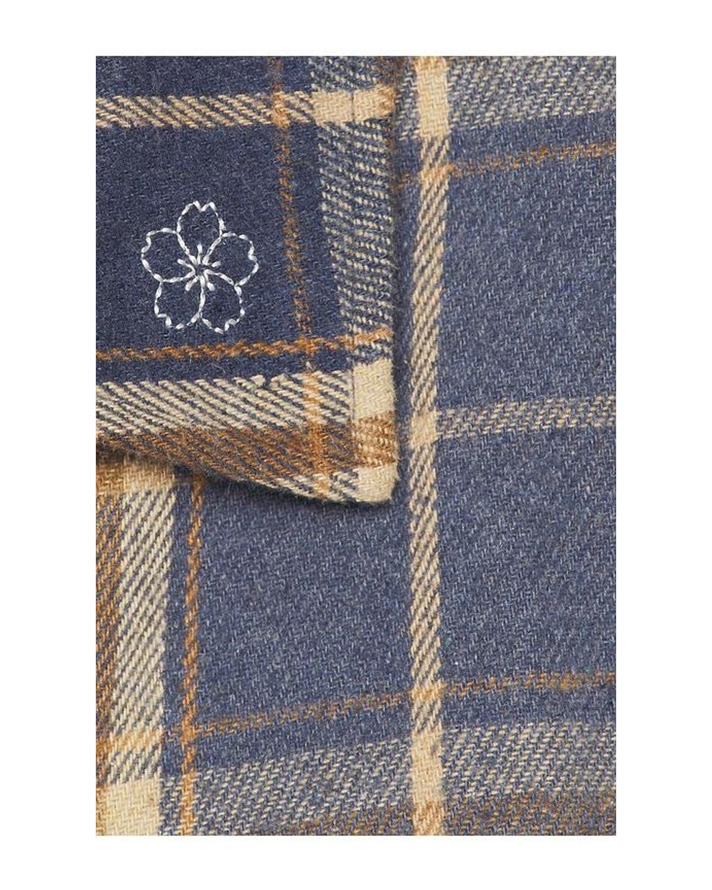 Ryoko Rain Blue Plaid Paisley Flannel for men