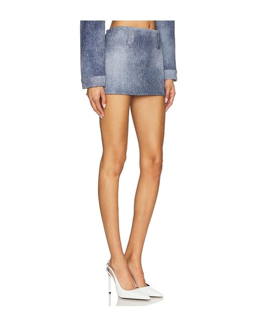 Milkwhite Blue Mini Skirt