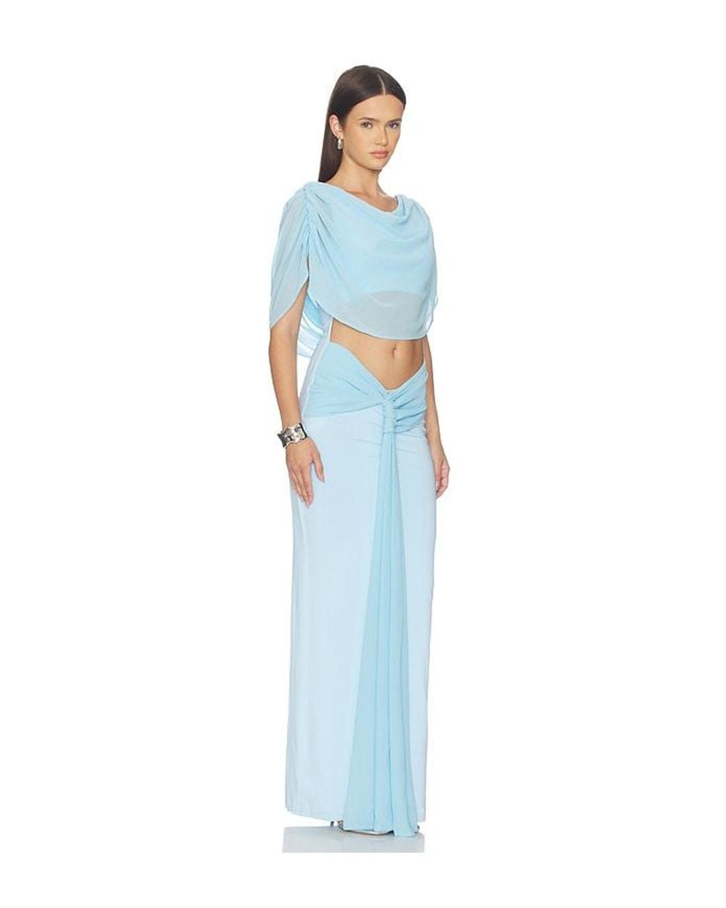 SNDY'S Blue Marnie Reversible Maxi Dress