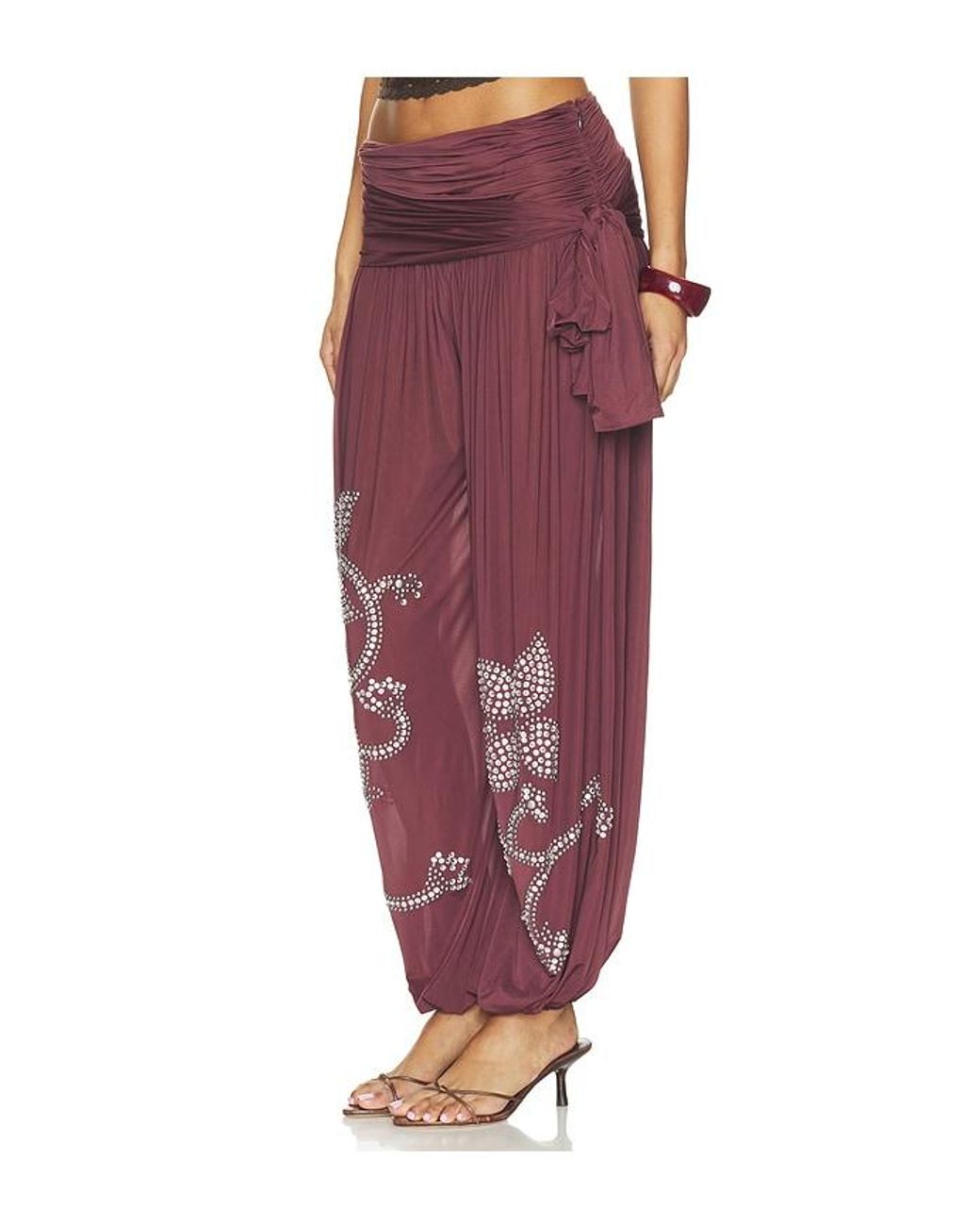 Siedres Red Tate Draped Jersey Pant