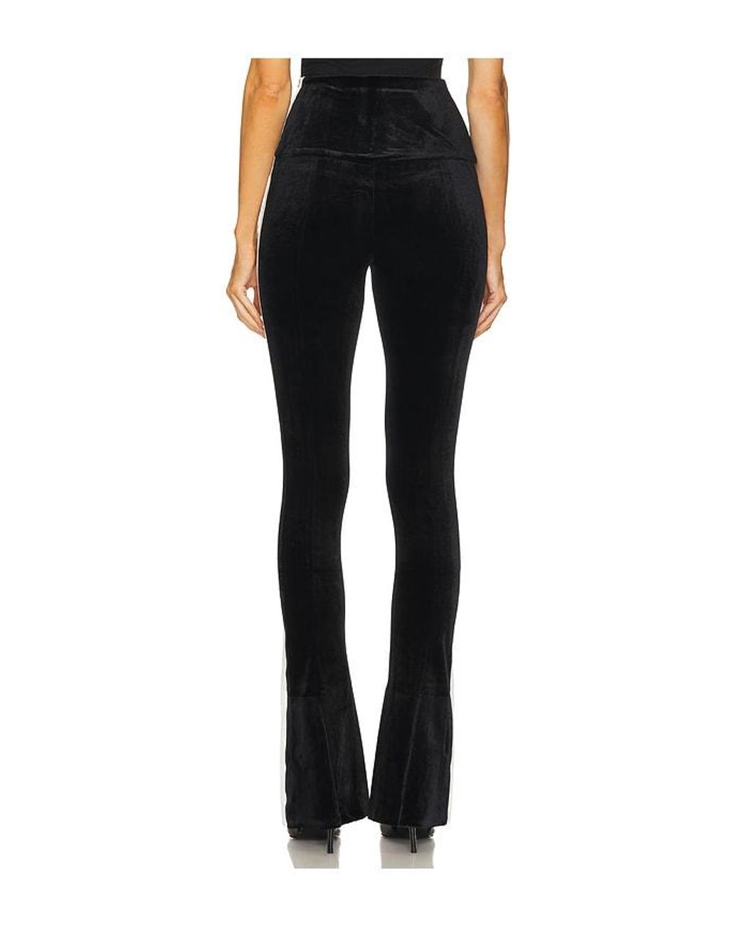 Norma Kamali Black Side Stripe Spat Legging