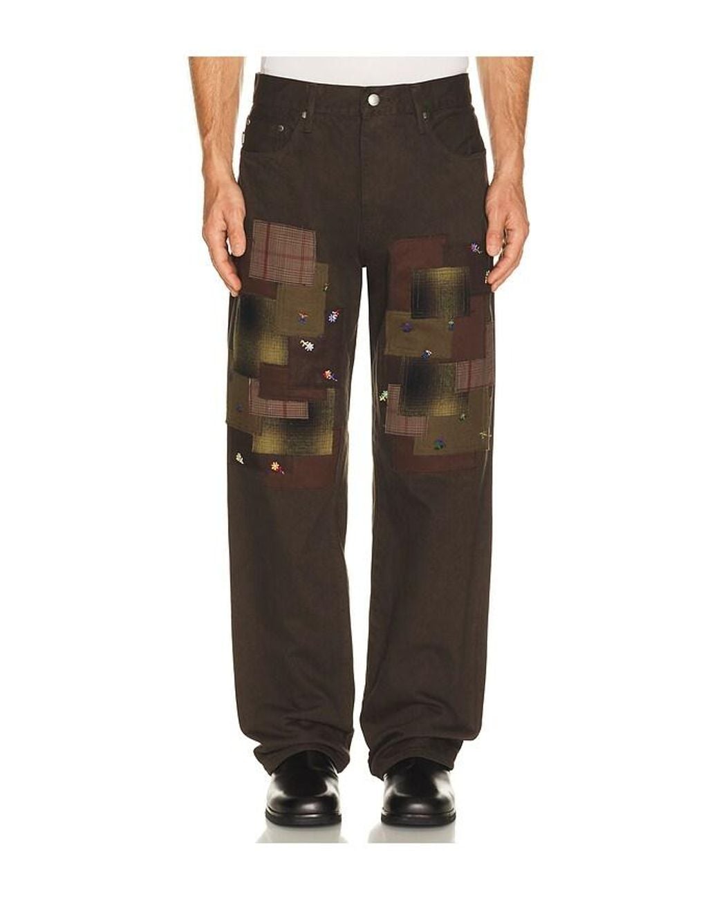 vowels Black Straight Denim Jeans for men