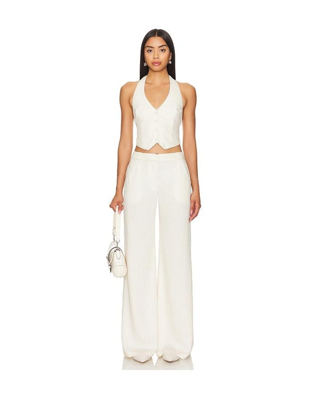 Amanda Uprichard White X Revolve Hale Pant