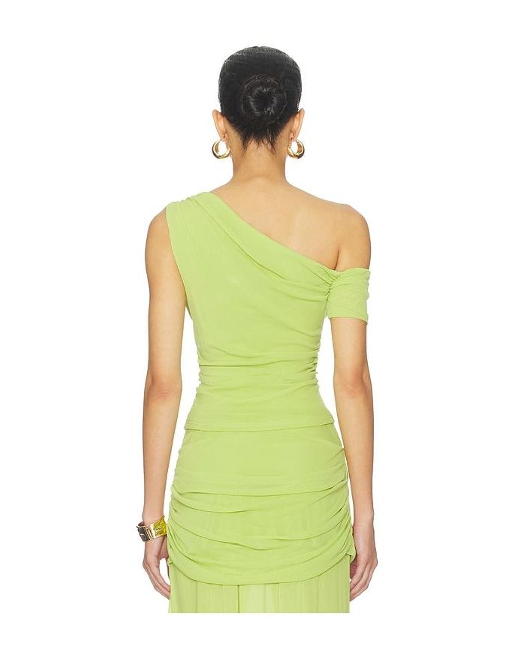 Line & Dot Green Divya Top