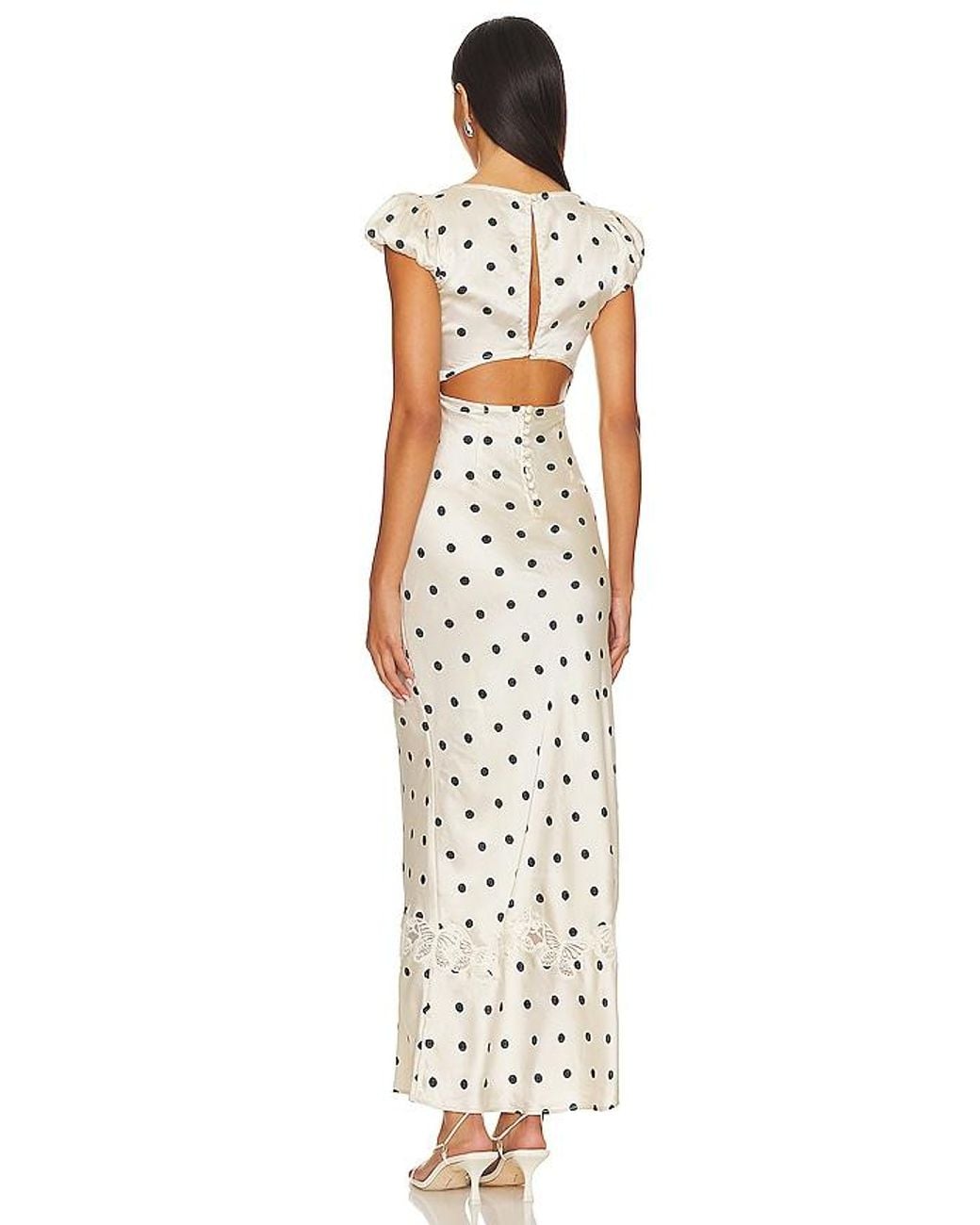 Free People White Butterfly Babe Midi Dress