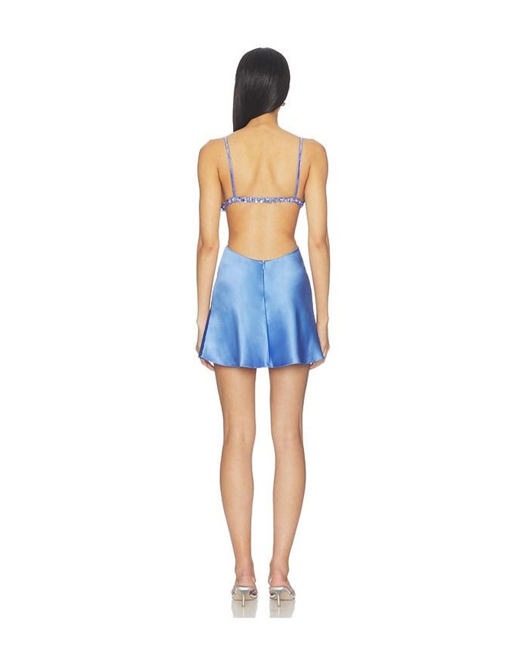 retroféte Blue Taleira Embroidered Dress