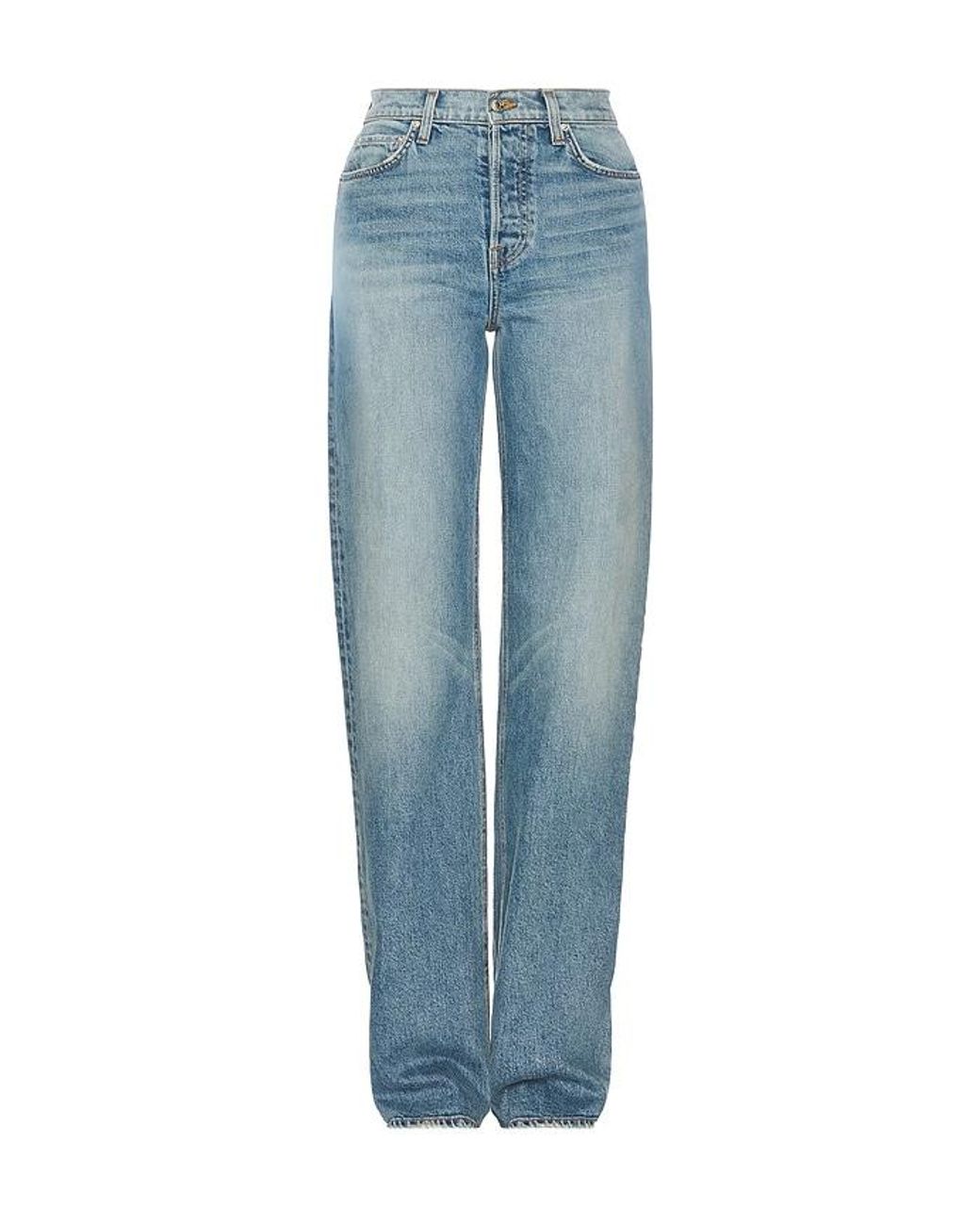 GRLFRND Blue Brooklyn High Rise Straight