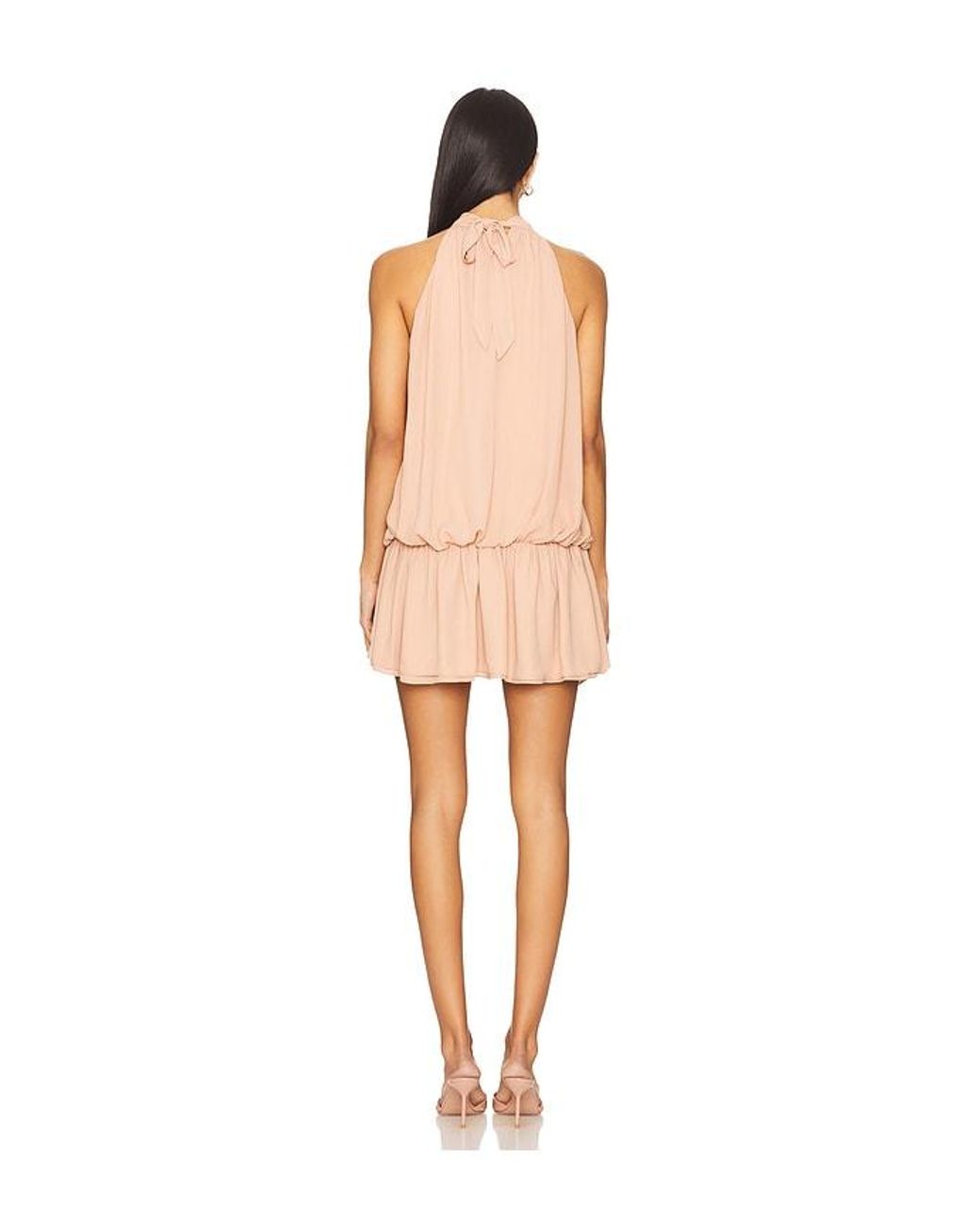 MORE TO COME Natural Kassia Mini Dress