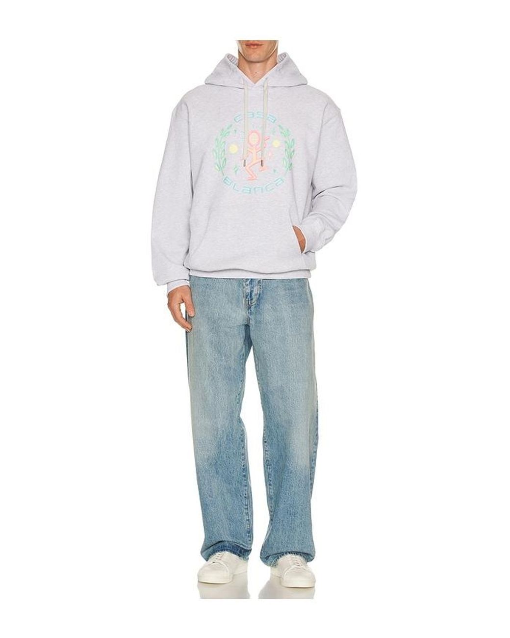 Casablanca White Hooded Sweatshirt for men