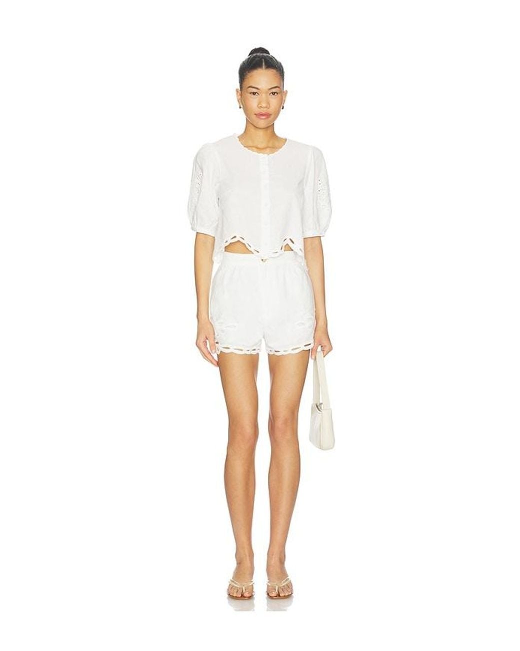Astr White Joellyn Shorts
