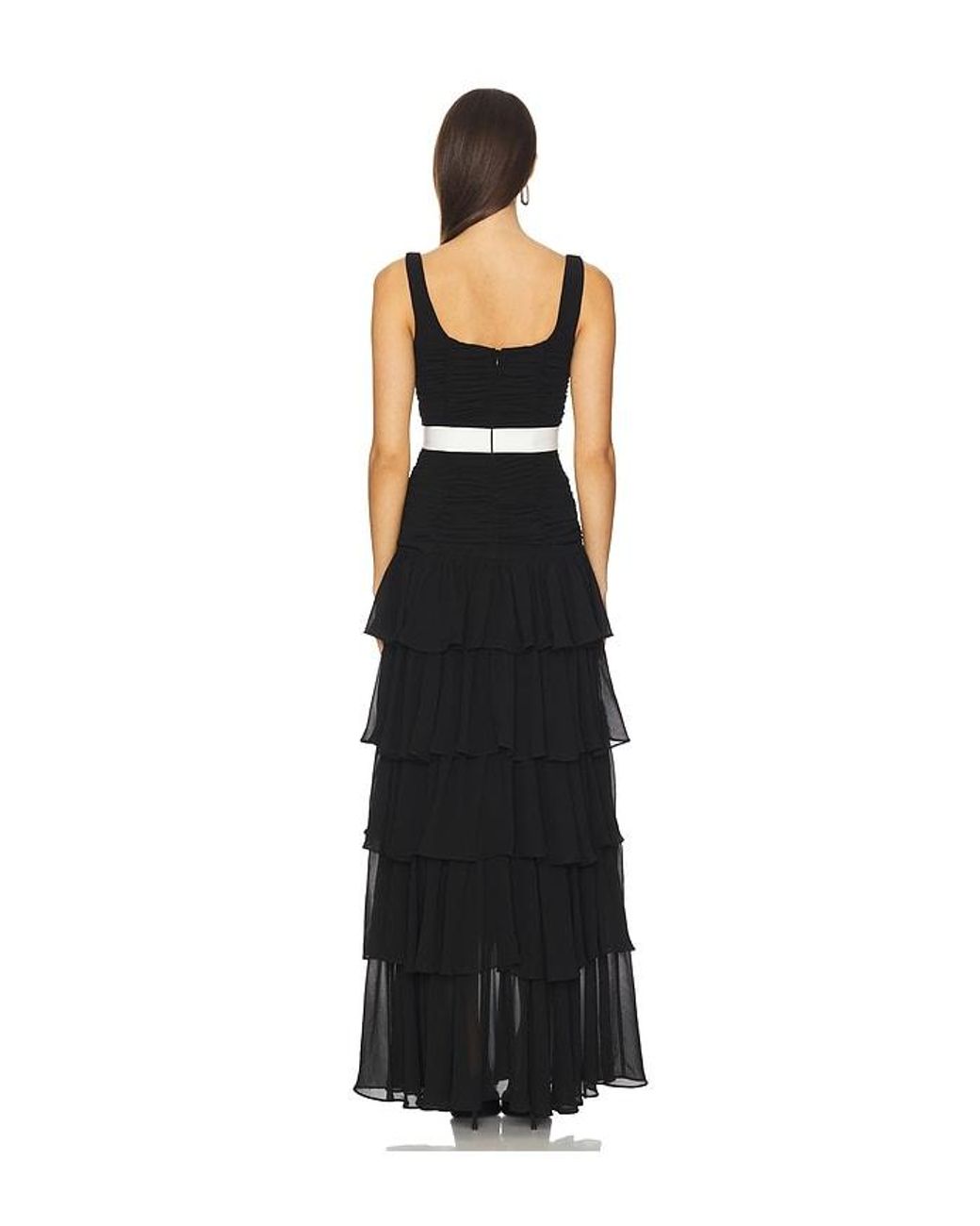 MAJORELLE Black Flora Gown