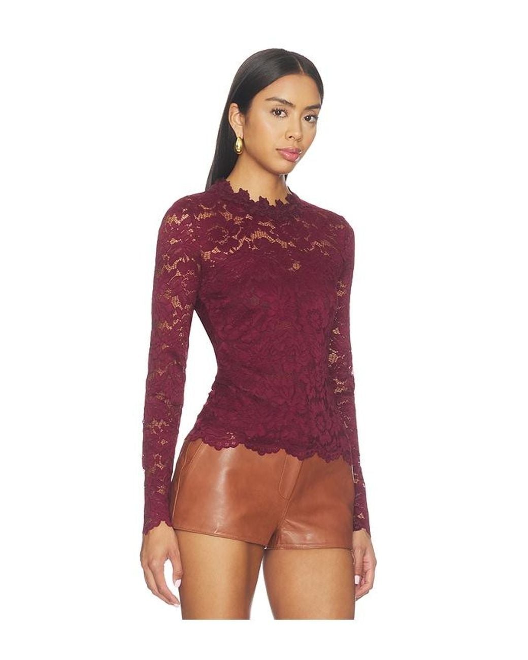 Generation Love Red Vix Lace Top