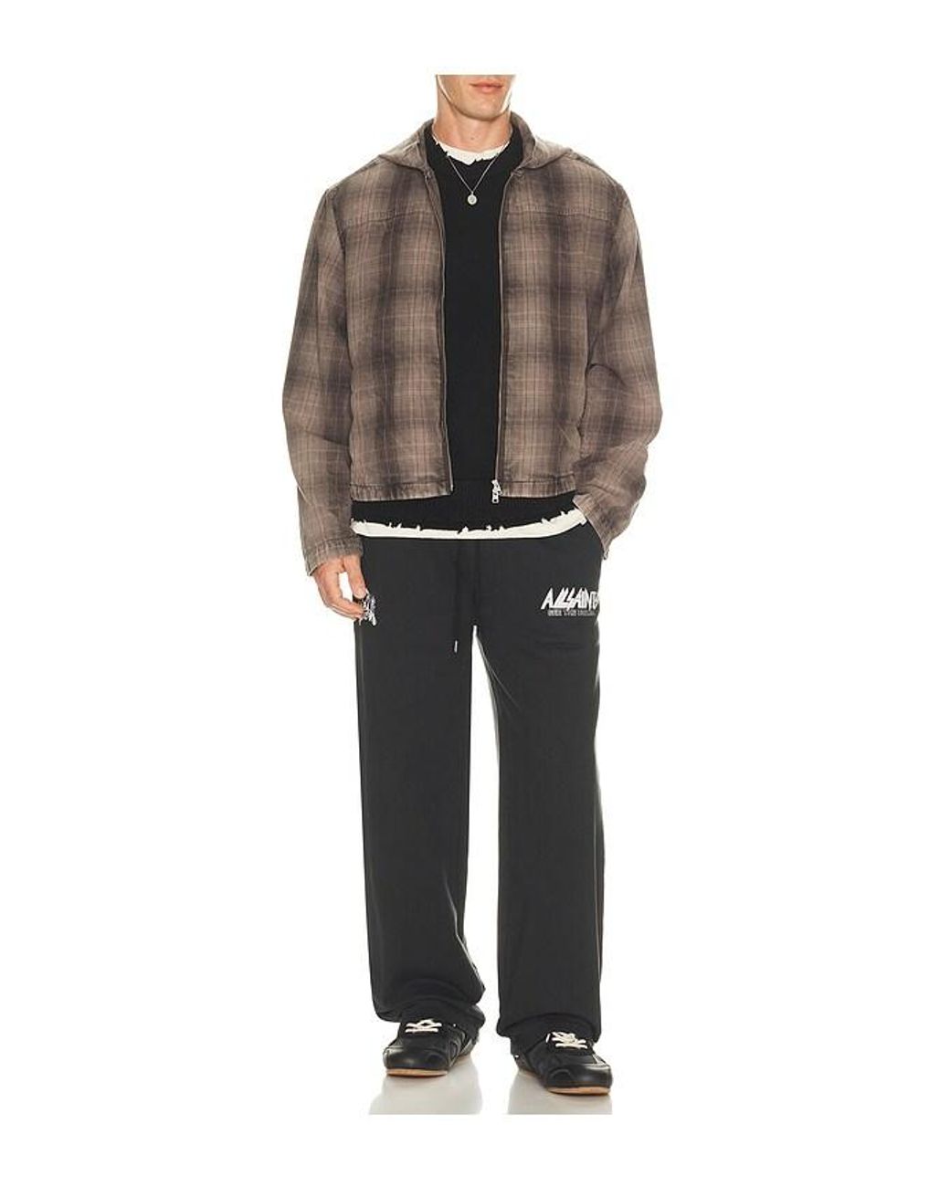 AllSaints Black Chromium Sweatpant for men