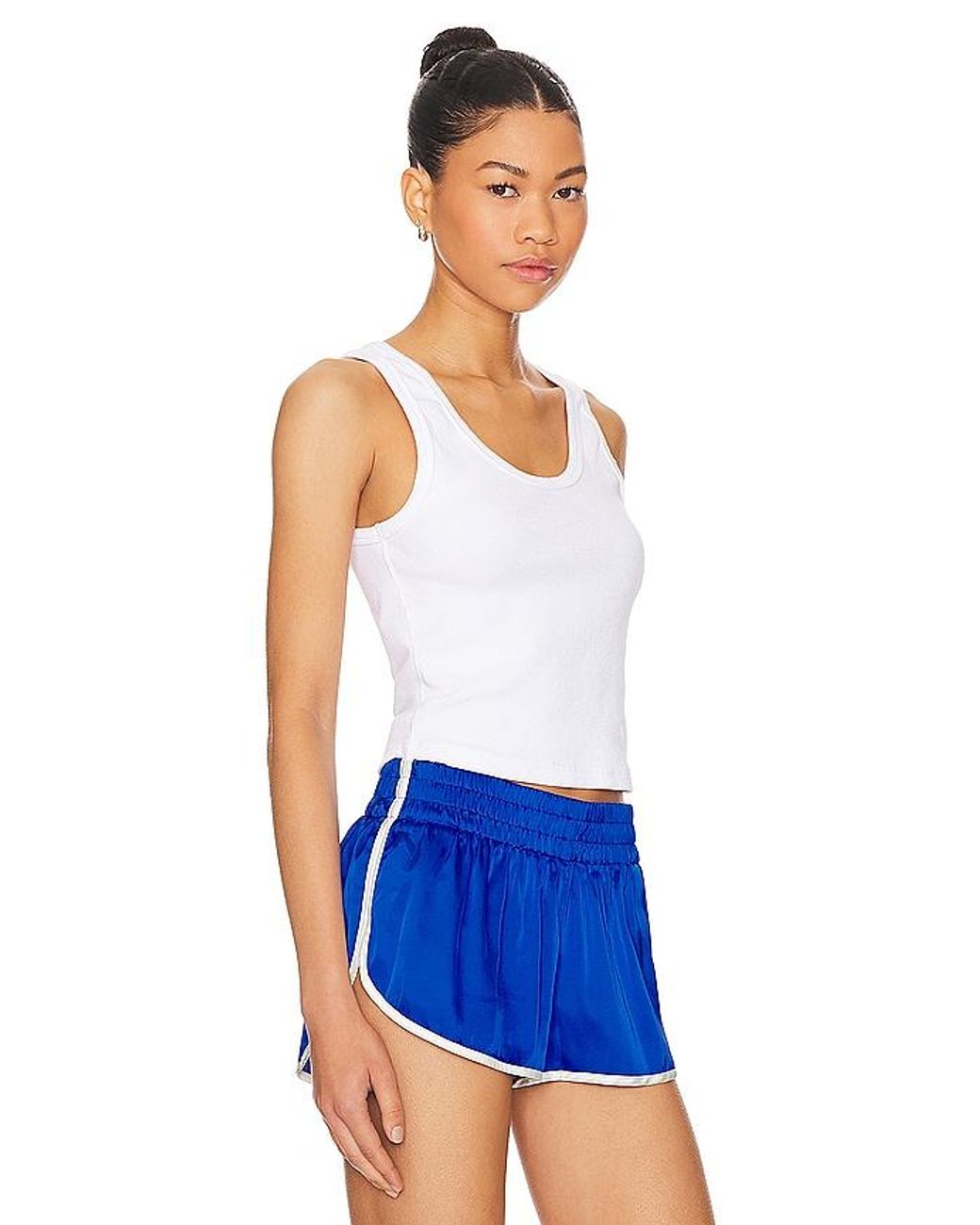 Tanque Amigable Con Sujetador Structured Rib En Color Blanco Talla (También En M, S, Xl, Xs) PERFECTWHITETEE de color Blue
