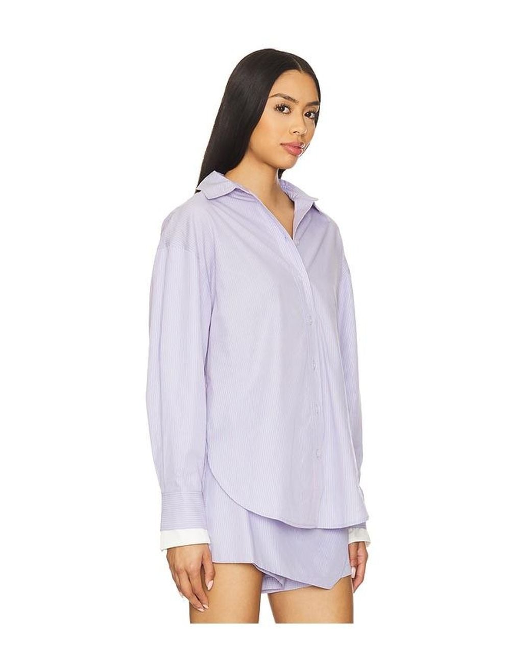 Line & Dot White Maxin Shirt