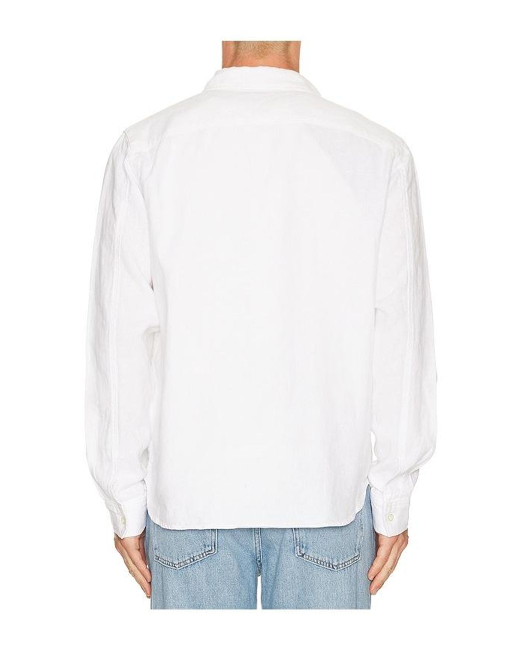 Citizens of Humanity White Single Pocket Work Shirt for men