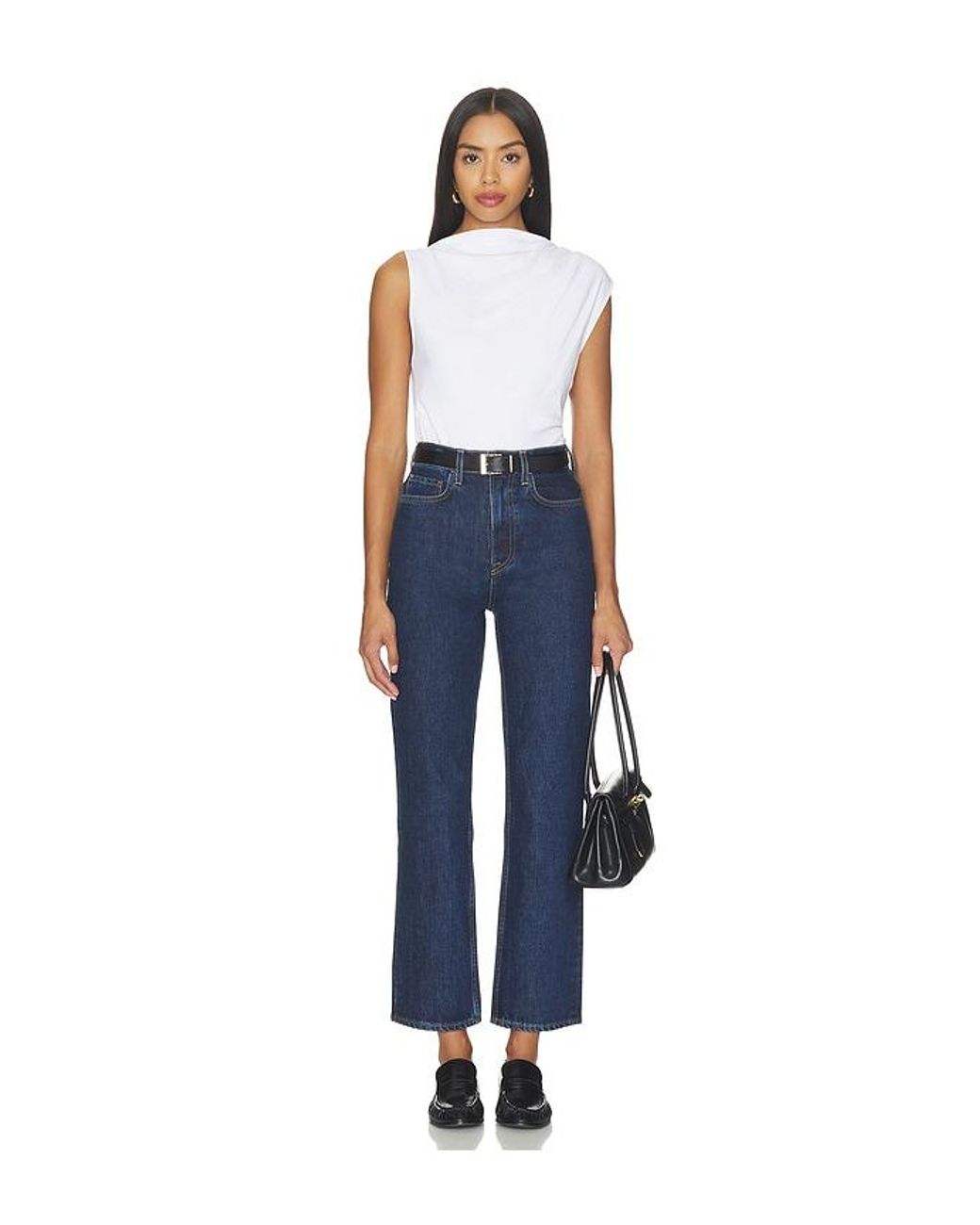 Vince Blue Sleeveless Draped Top