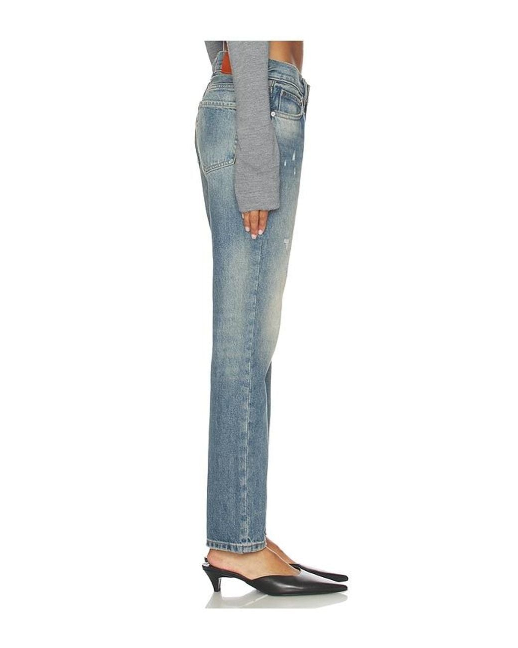EB DENIM Blue Low Rise Straight Leg