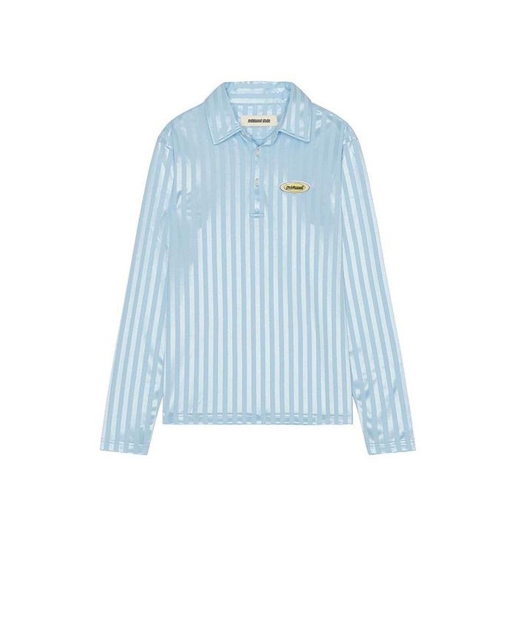 METALWOOD STUDIO Blue Longsleeve Player Polo for men