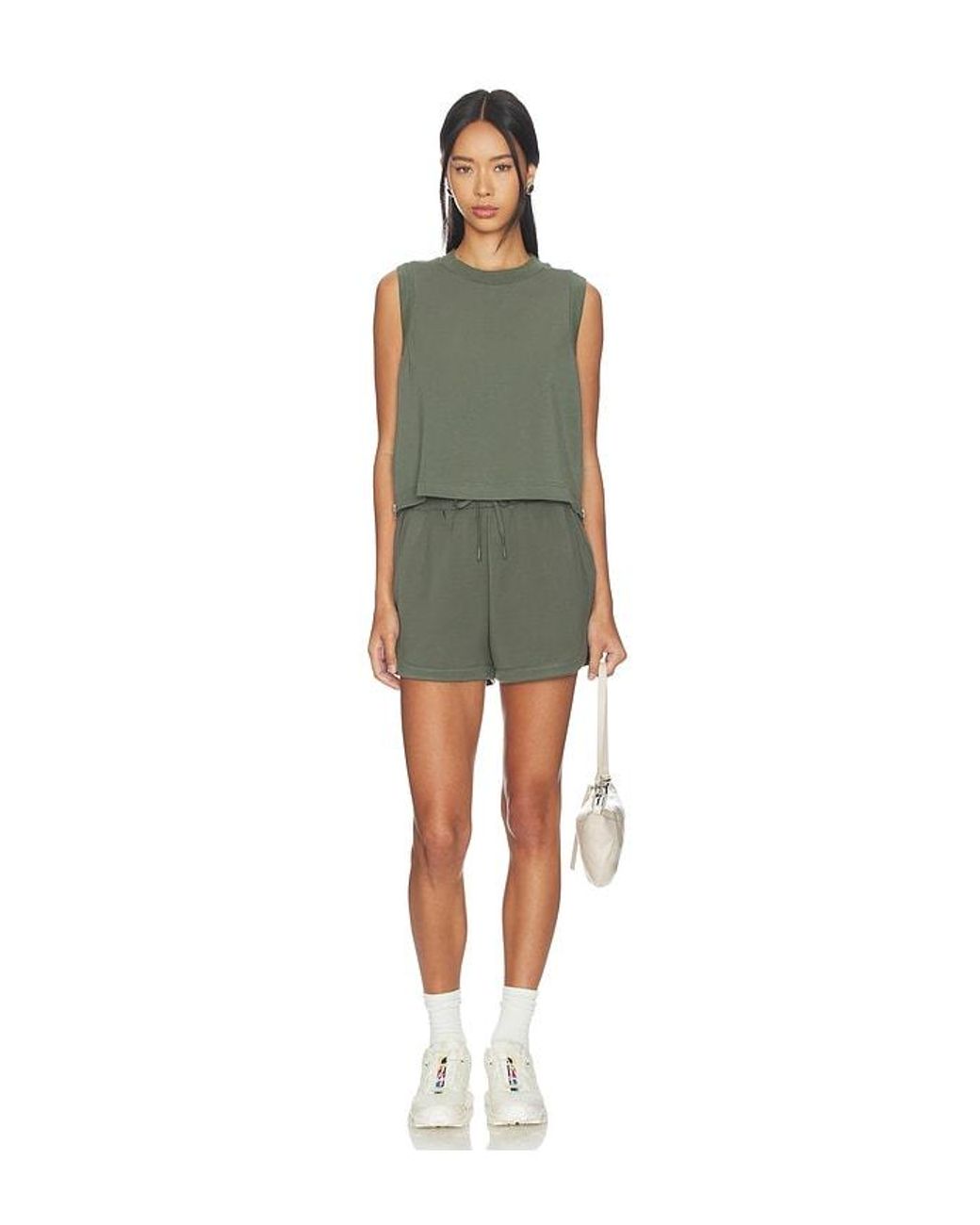 Varley Green Shea Crop Tank Top
