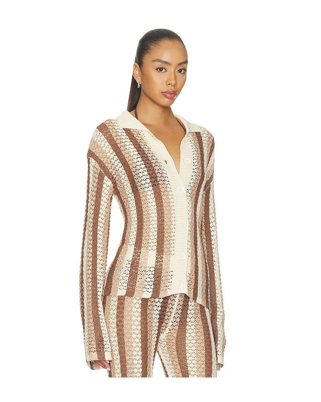 superdown Natural Francie Crochet Cardigan