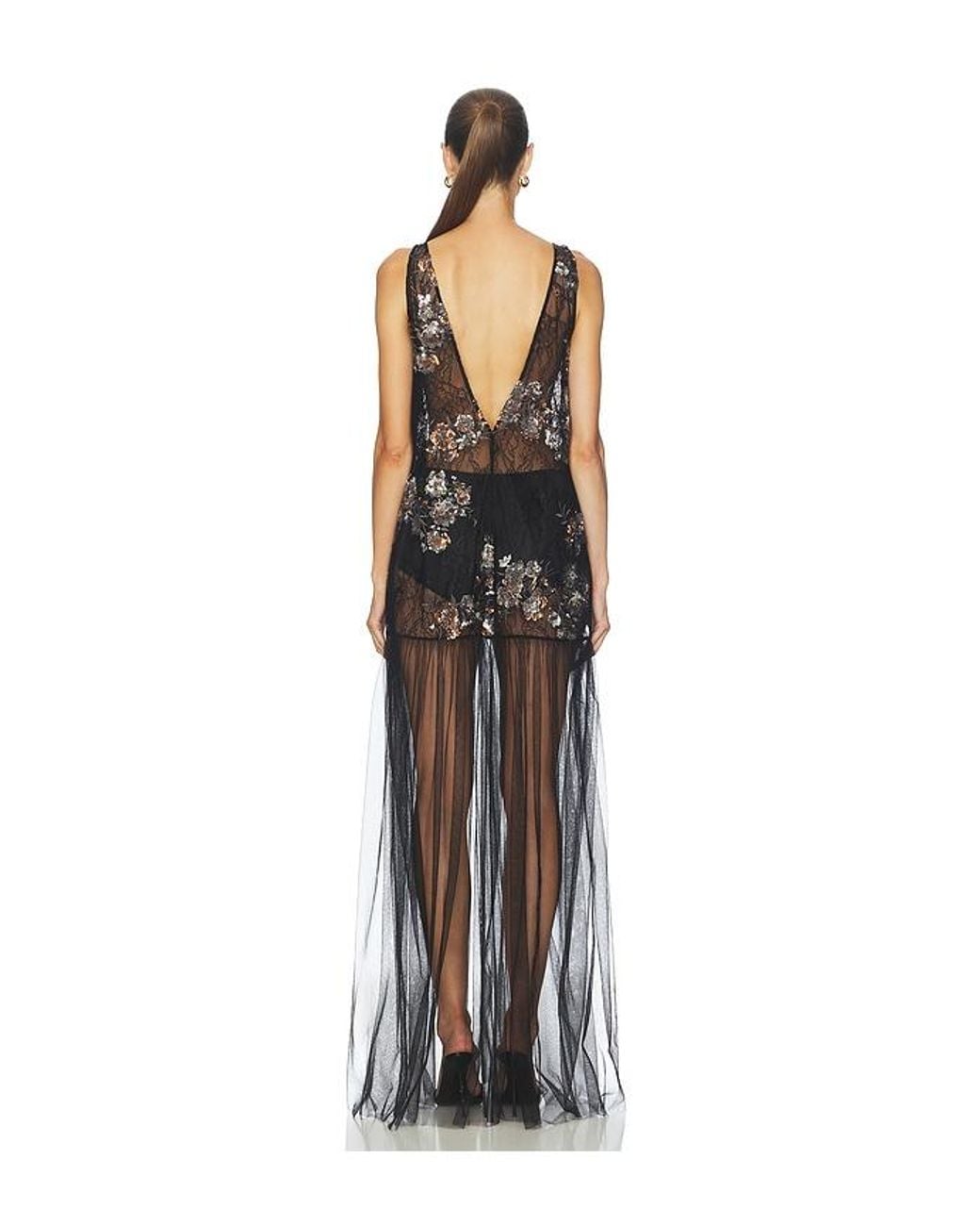 AKNVAS Multicolor Anastasia Beaded Layered Dress