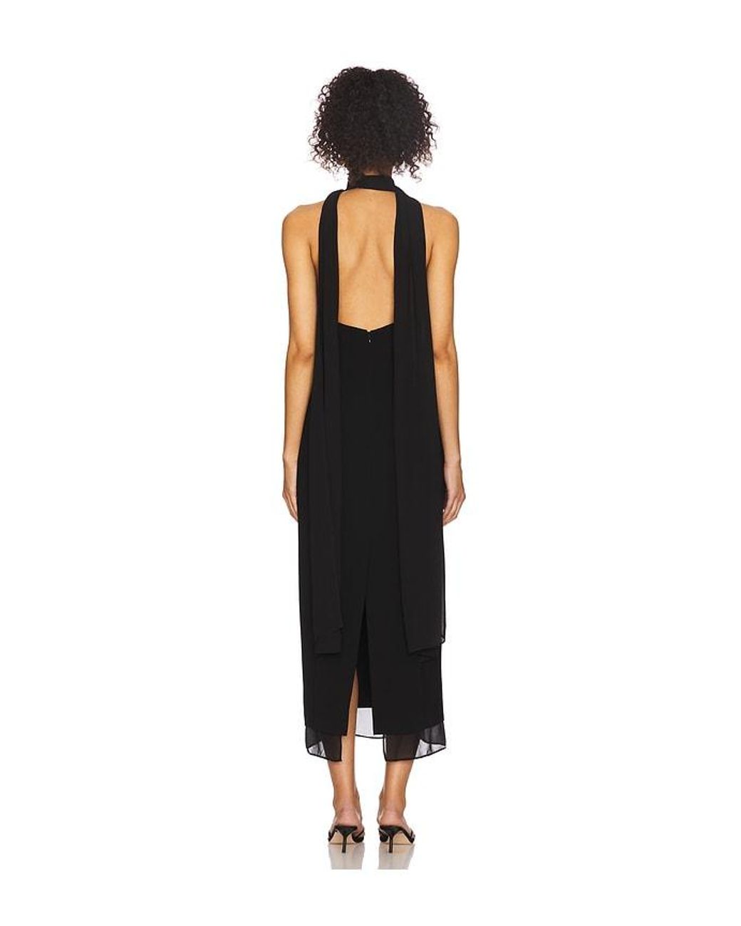 Camila Coelho Black Luzina Midi Dress