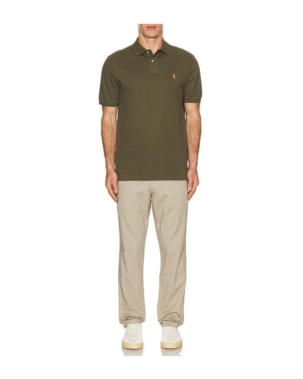 Polo Ralph Lauren Green Mesh Short Sleeve Polo for men