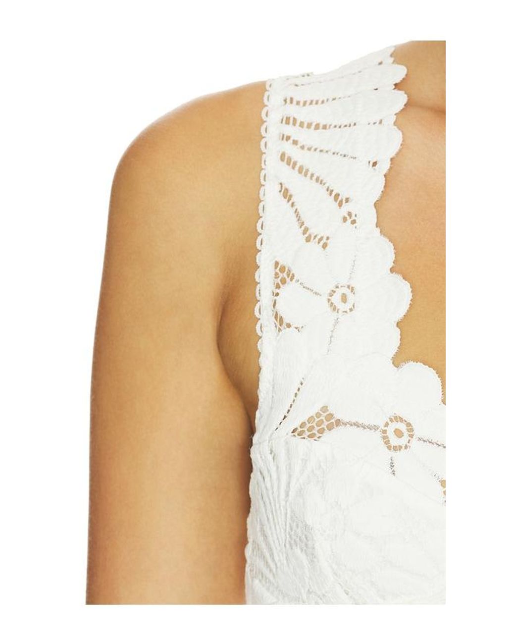 Free People White X Revolve Petal Party Shapeless Cami