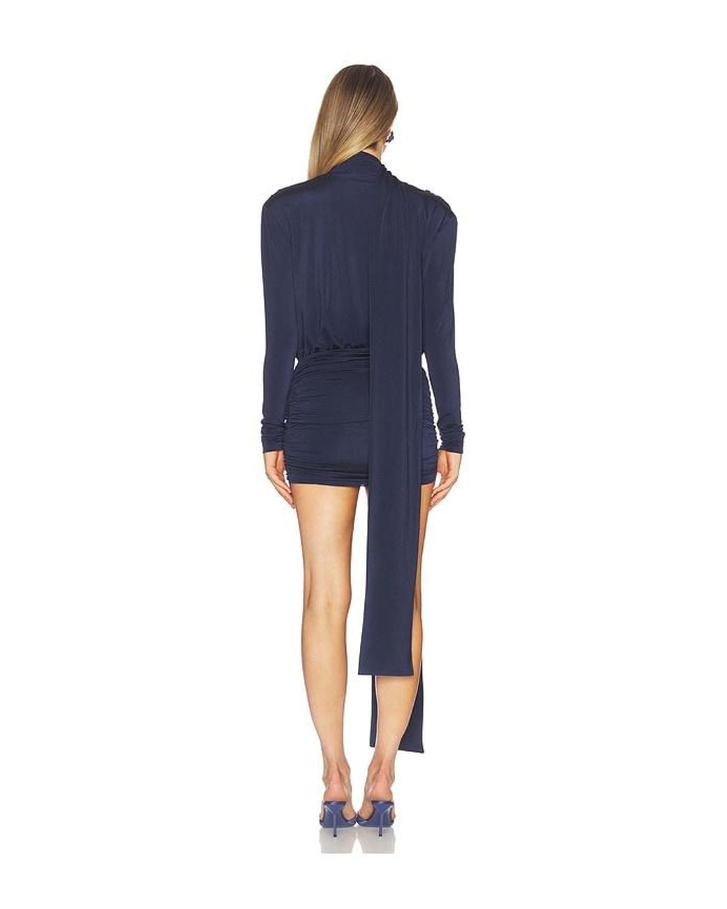 AWAVE Studio Blue Mini Long Sleeve Dress
