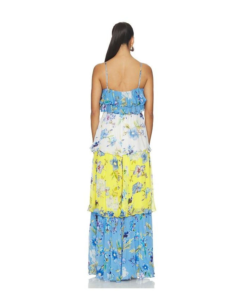 Hemant & Nandita Blue Tiered Maxi Dress