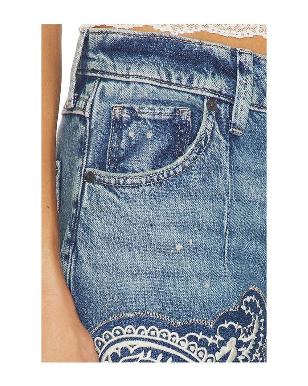 Free People Blue X We The Free Reverie Patchwork Jean