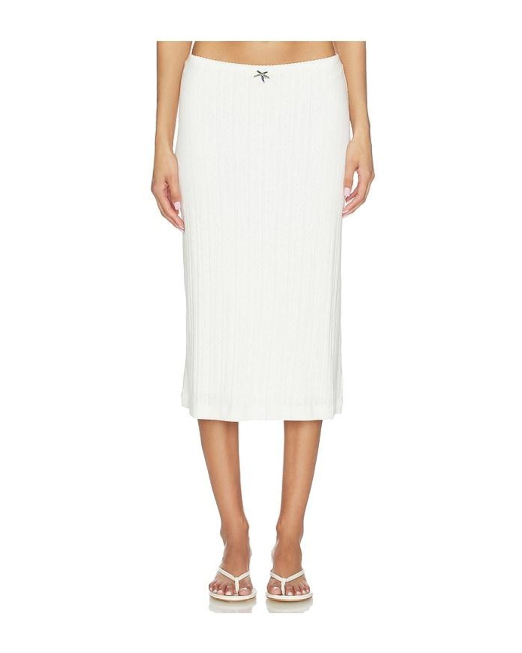 Lacoste White Pointelle Skirt