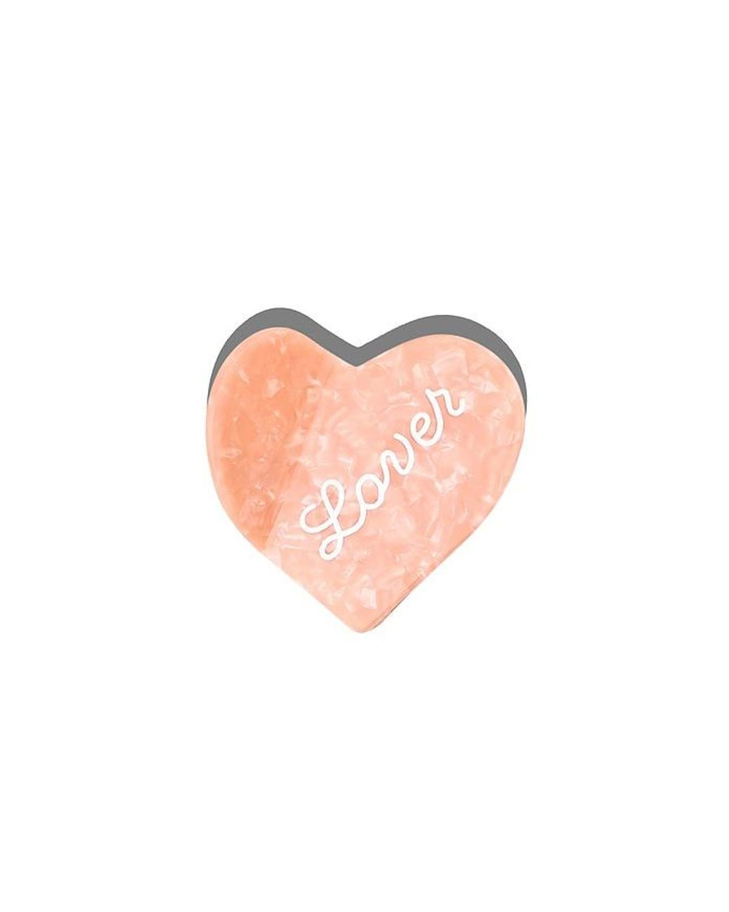 Solar Eclipse Pink Hand-Painted Lover Heart Claw Hair Clip