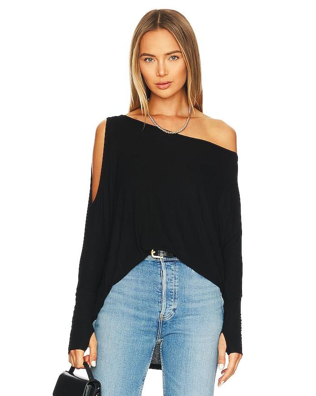 Michael Lauren Black Deuce Oversized Top
