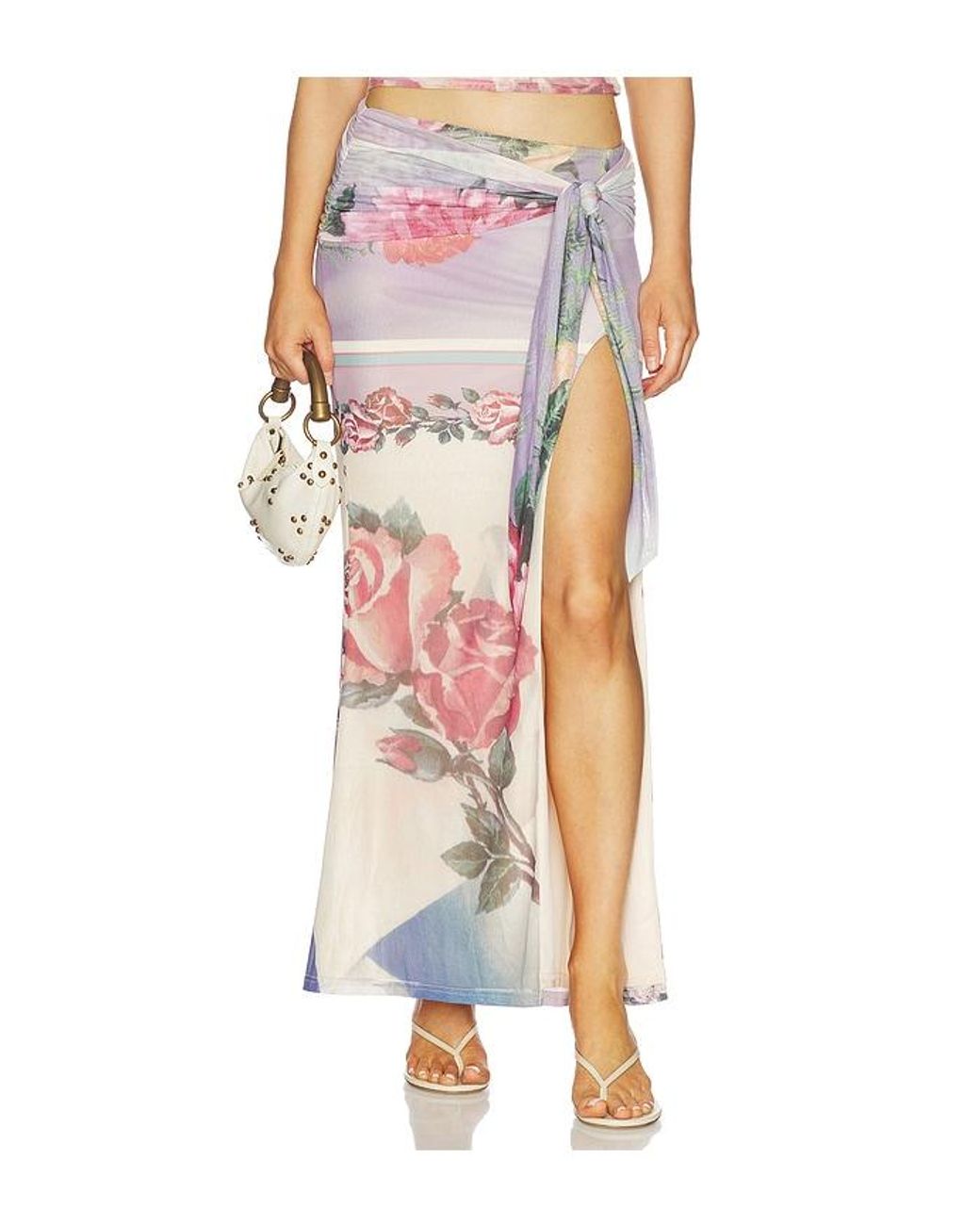 Tiger Mist Multicolor Raffie Maxi Skirt
