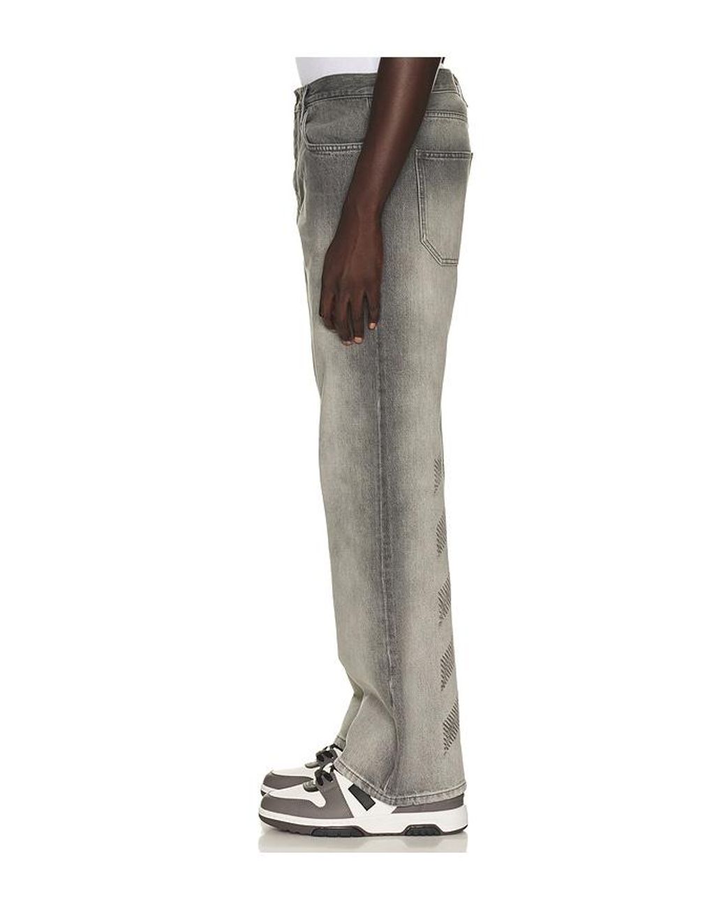Off-White c/o Virgil Abloh Gray Slim Relax Jeans for men