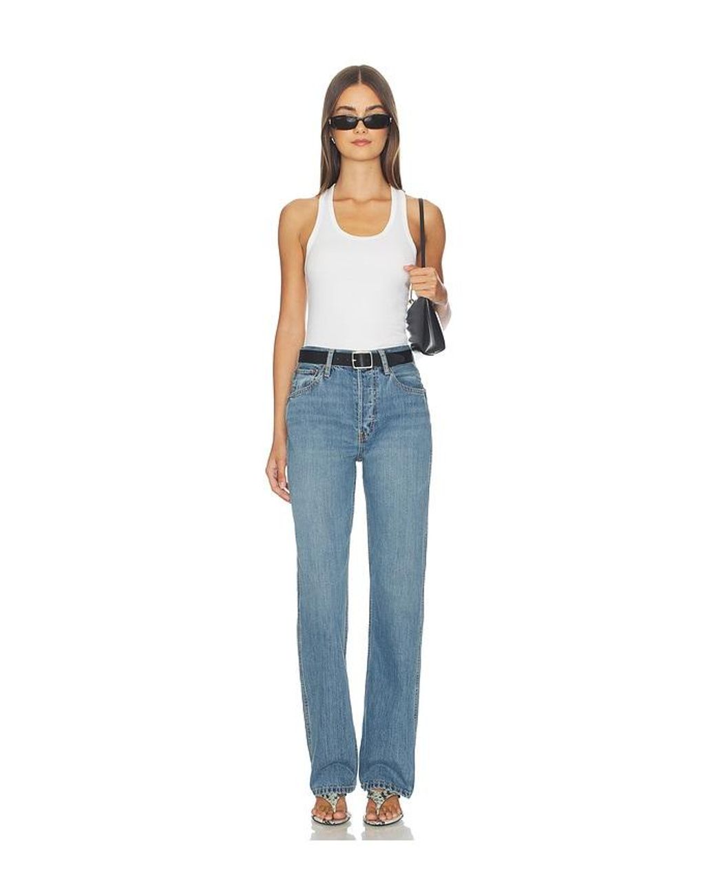 Re/done Blue 90S High Rise Loose Jean