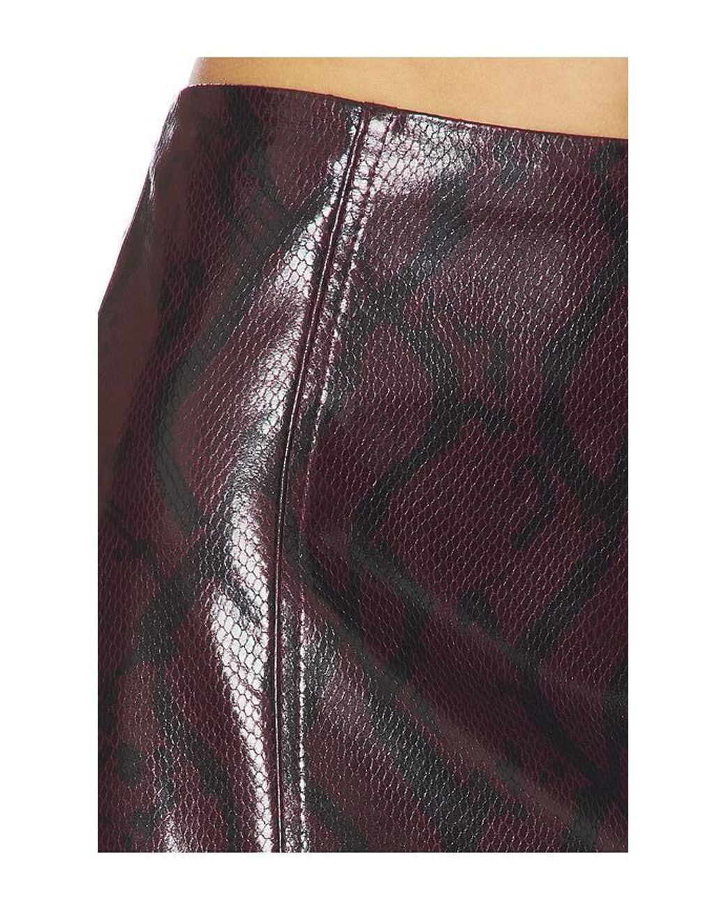 Naked Wardrobe Black Python Leather Mini Skirt