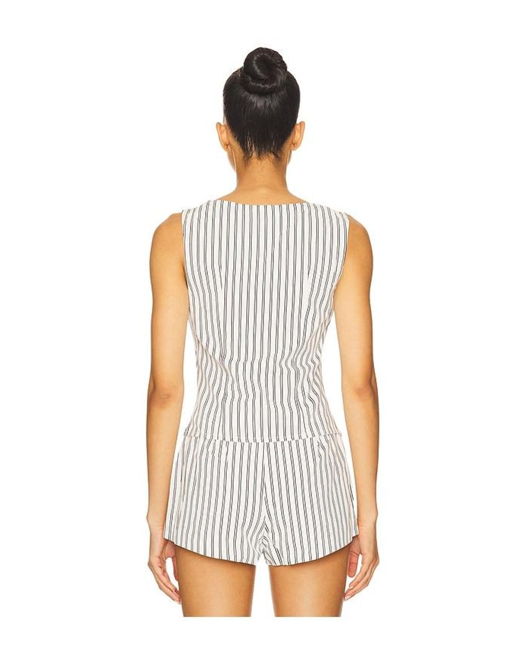 ALL THE WAYS White Alerie Button Front Top