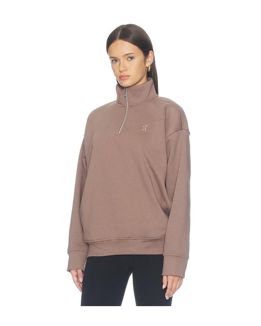 On Shoes Brown Club Collective 1/4 Zip