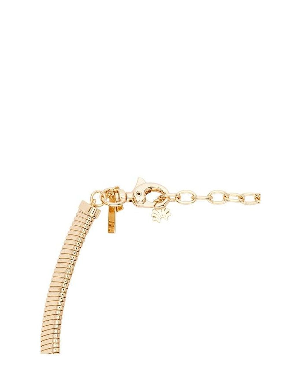 Lele Sadoughi White Set Snake Chain Necklace