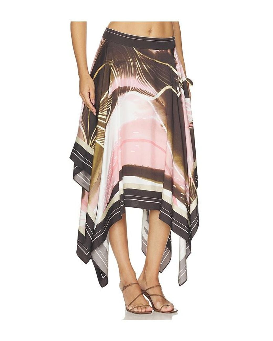 AMUR Multicolor Letty Scarf Skirt